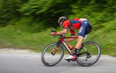 Matej Mohorič downhill on Vipota, 2018 Tour of Slovenia